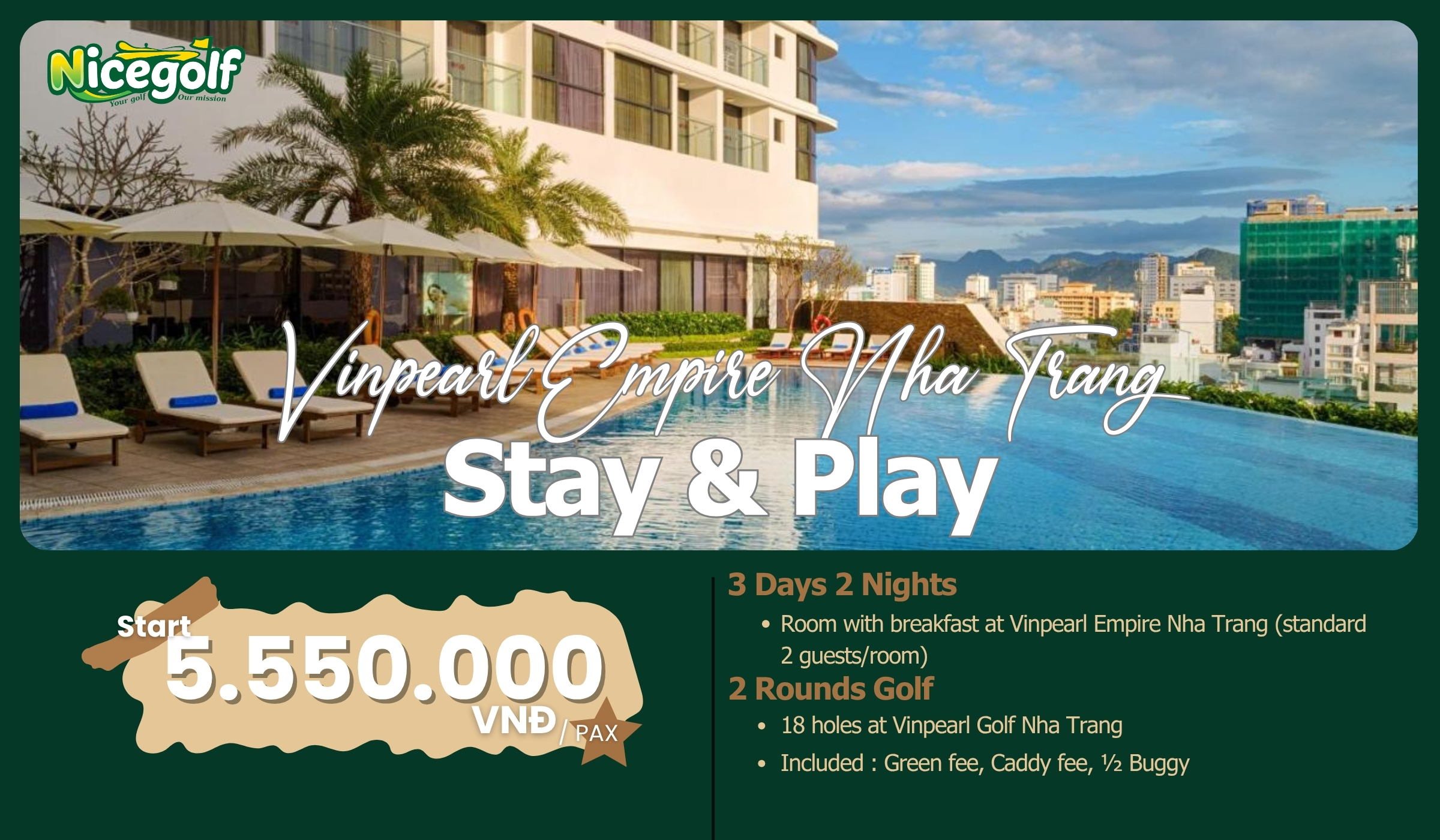 Stay & Play Vinpearl Empire Nha Trang - Nicegolf